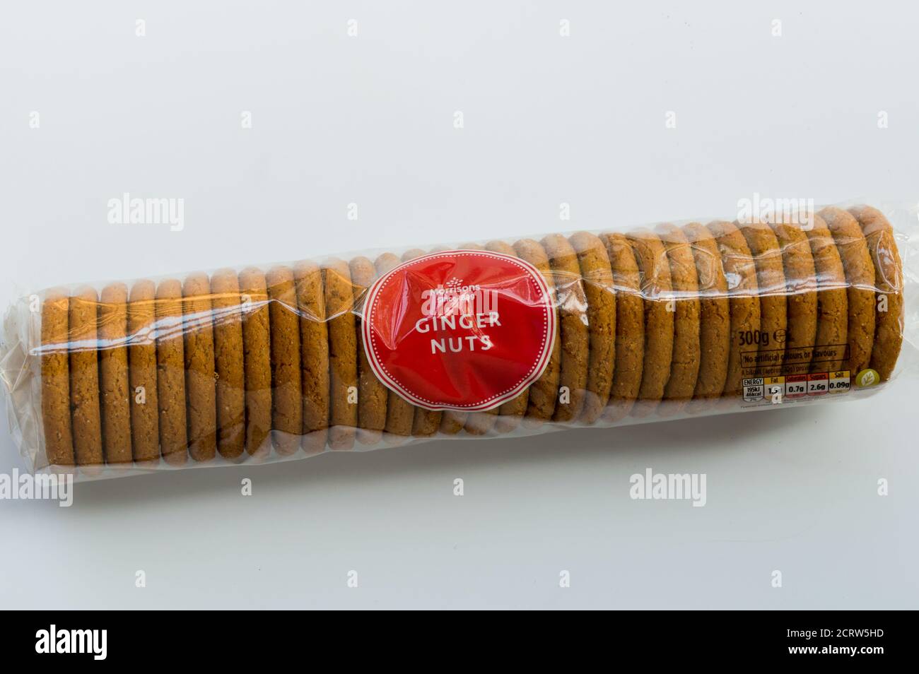Ingwer-Nüsse in transparentem Kunststoff-Paket Stockfoto