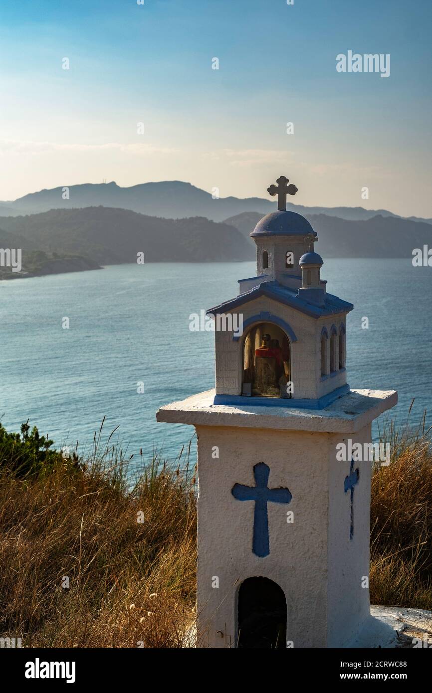 Korfu Agios Stefanos Meerblick Stockfoto