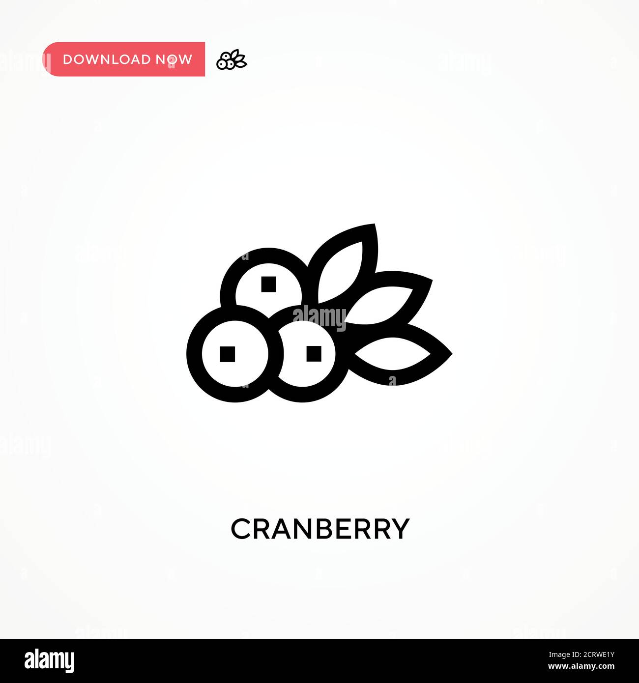 Cranberry einfaches Vektor-Symbol. Moderne, einfache flache Vektor-Illustration für Website oder mobile App Stock Vektor