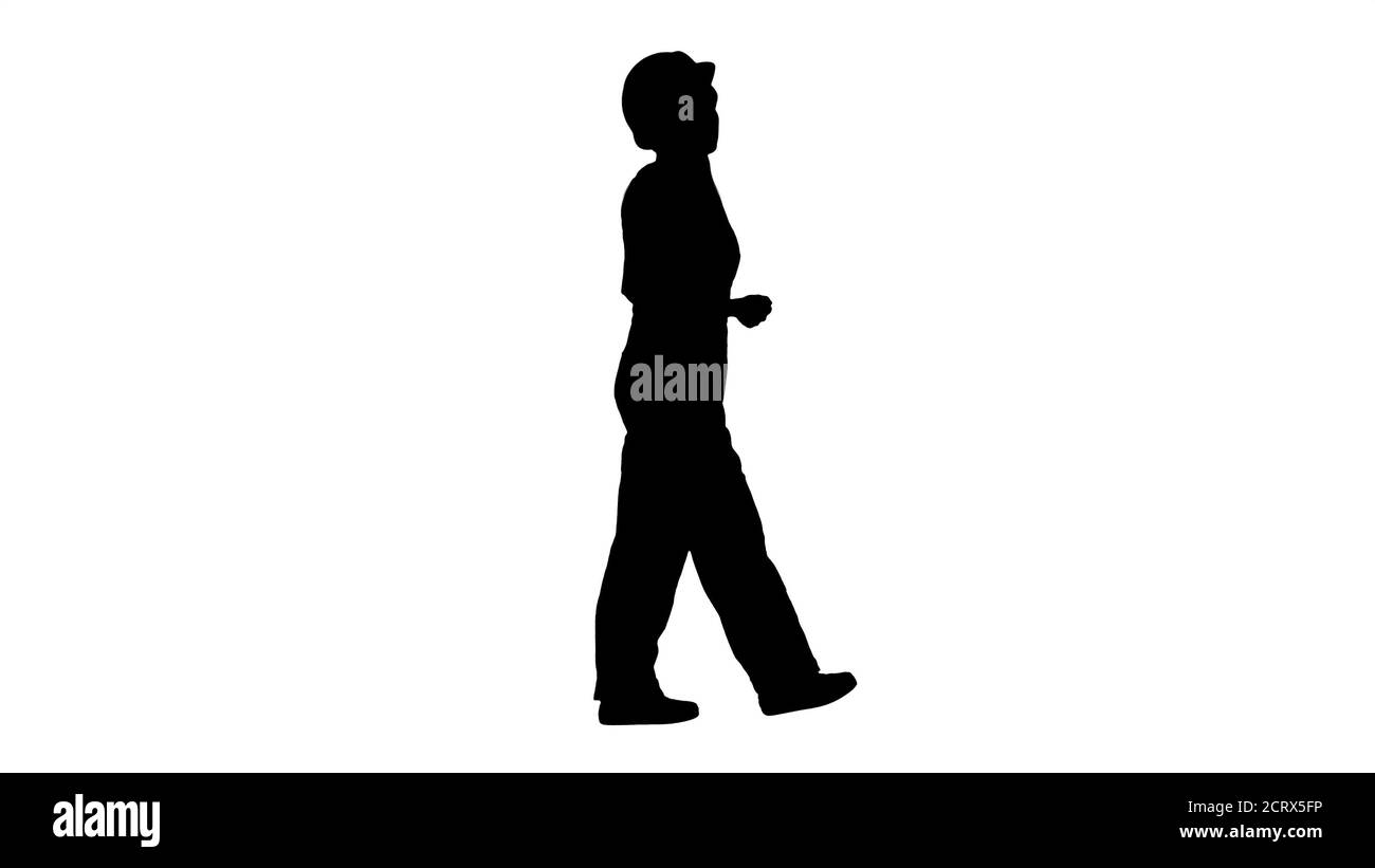 Silhouette Junge Architektin Berater im Gespräch am Telefon wh Stockfoto