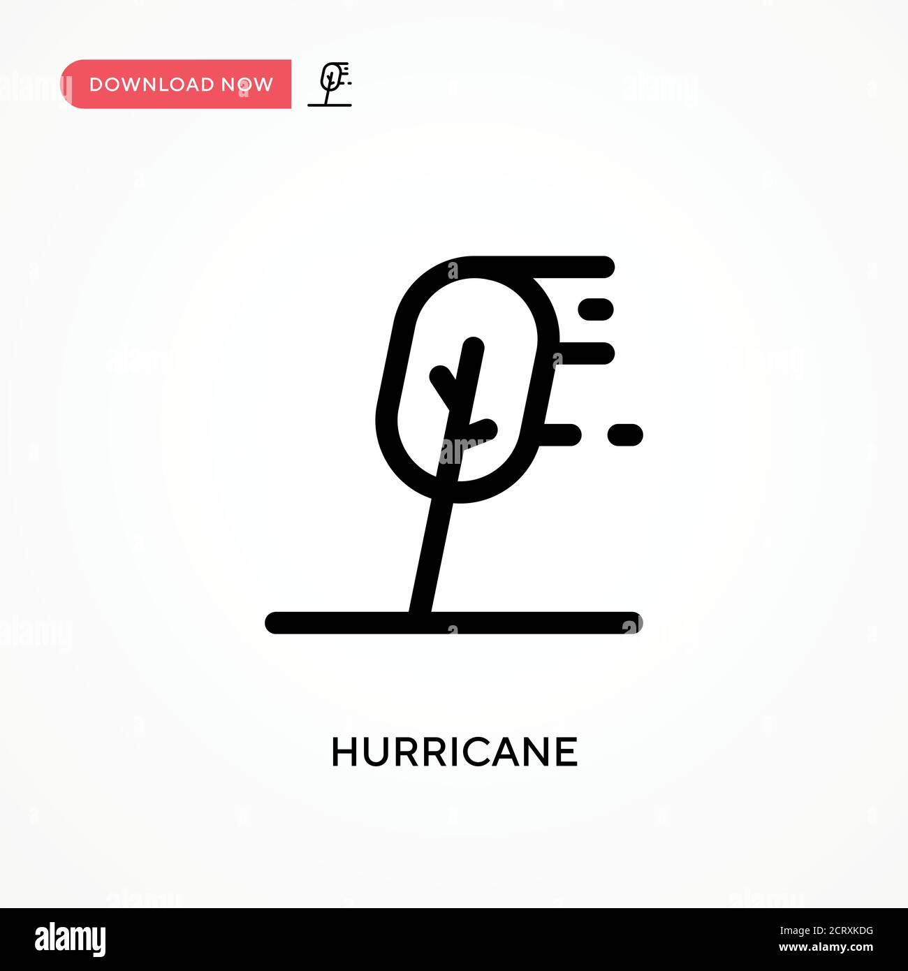 Einfaches Vektor-Symbol für Hurrikan. Moderne, einfache flache Vektor-Illustration für Website oder mobile App Stock Vektor