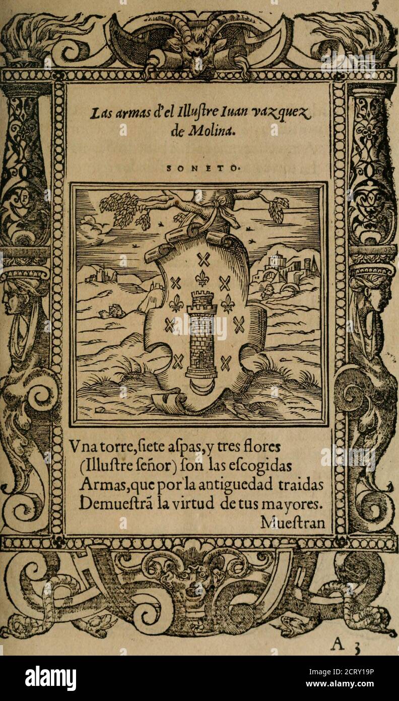 . Los emblemas de Alciato : traducidos en rhidas españolas ... . Stockfoto
