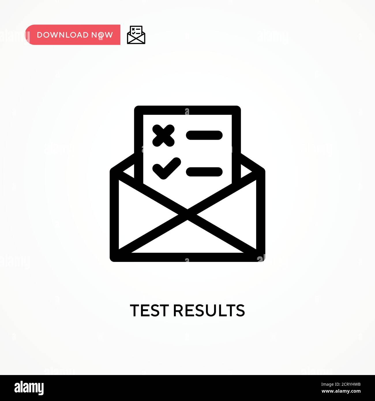 Einfaches Vektorsymbol für Testergebnisse. Moderne, einfache flache Vektor-Illustration für Website oder mobile App Stock Vektor