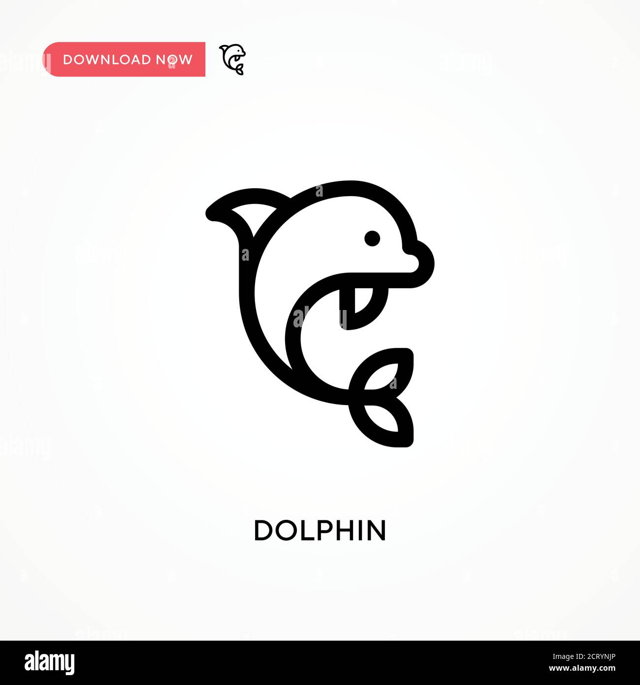 Dolphin einfaches Vektorsymbol. Moderne, einfache flache Vektor-Illustration für Website oder mobile App Stock Vektor