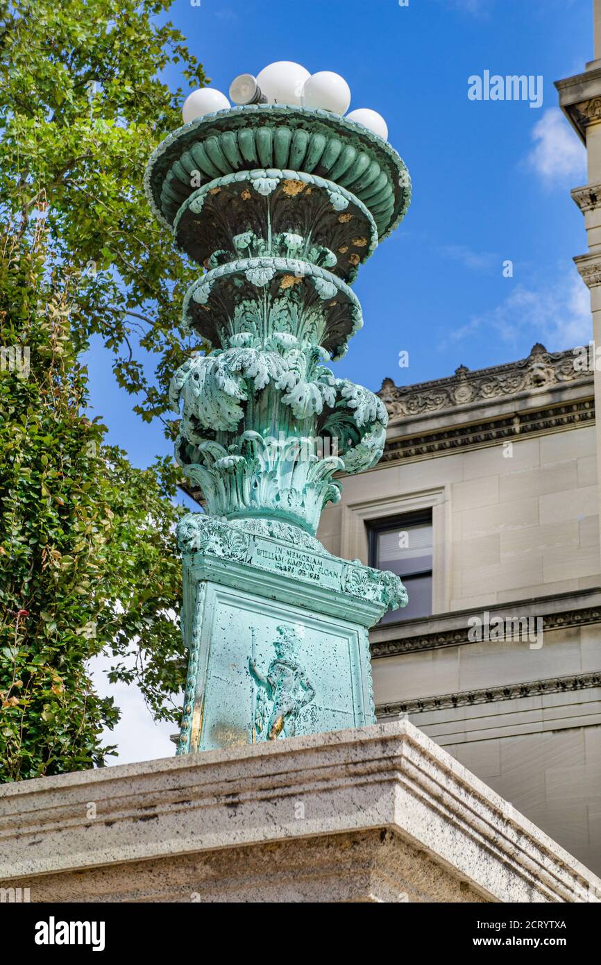 Low Memorial Library Lamp, Columbia University, New York City, New York, USA Stockfoto