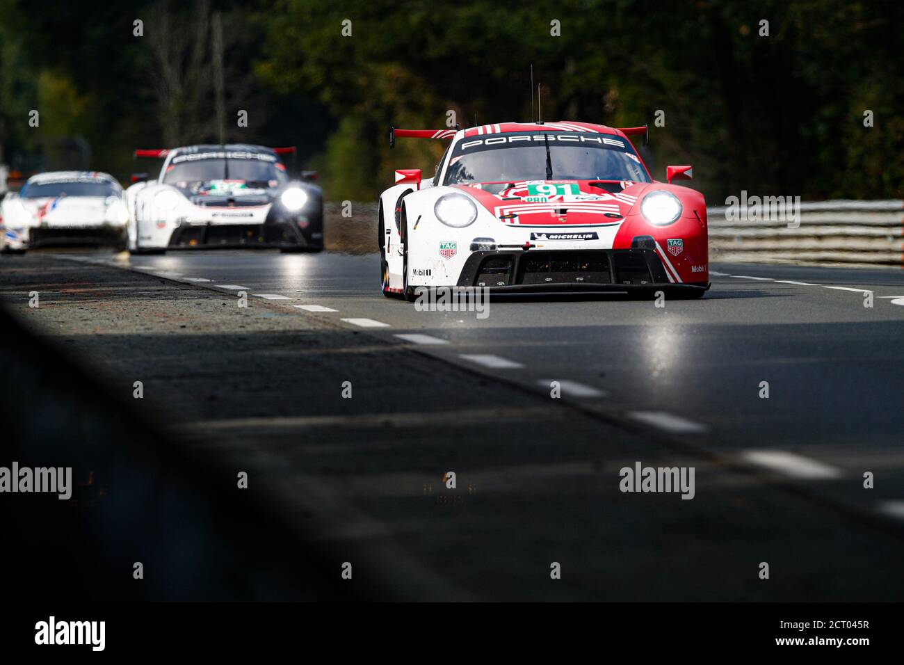 91 Bruni Gianmaria (ita), Lietz Richard (aut), Makowiecki Fr. d. ric (Fra), Porsche GT Team, Porsche 911 RSR-19, Aktion während der 2020 24 Stunden von Le M Stockfoto