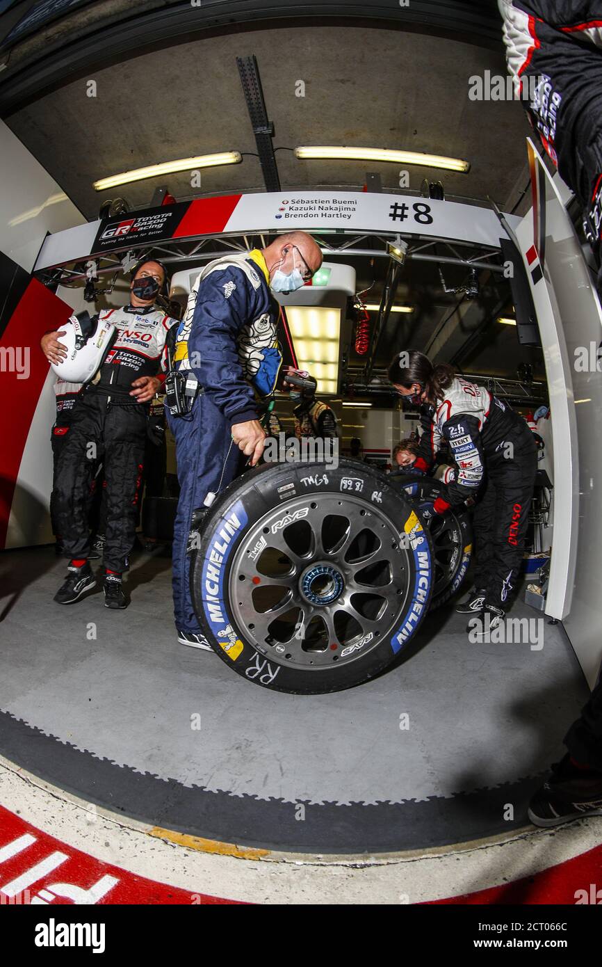 Michelin Reifen, pneu, während der 2020 24 Stunden von Le Mans, 7. Lauf der FIA-Langstrecken-Weltmeisterschaft 2019-20 auf dem Circuit des 24 Heures du Ma Stockfoto