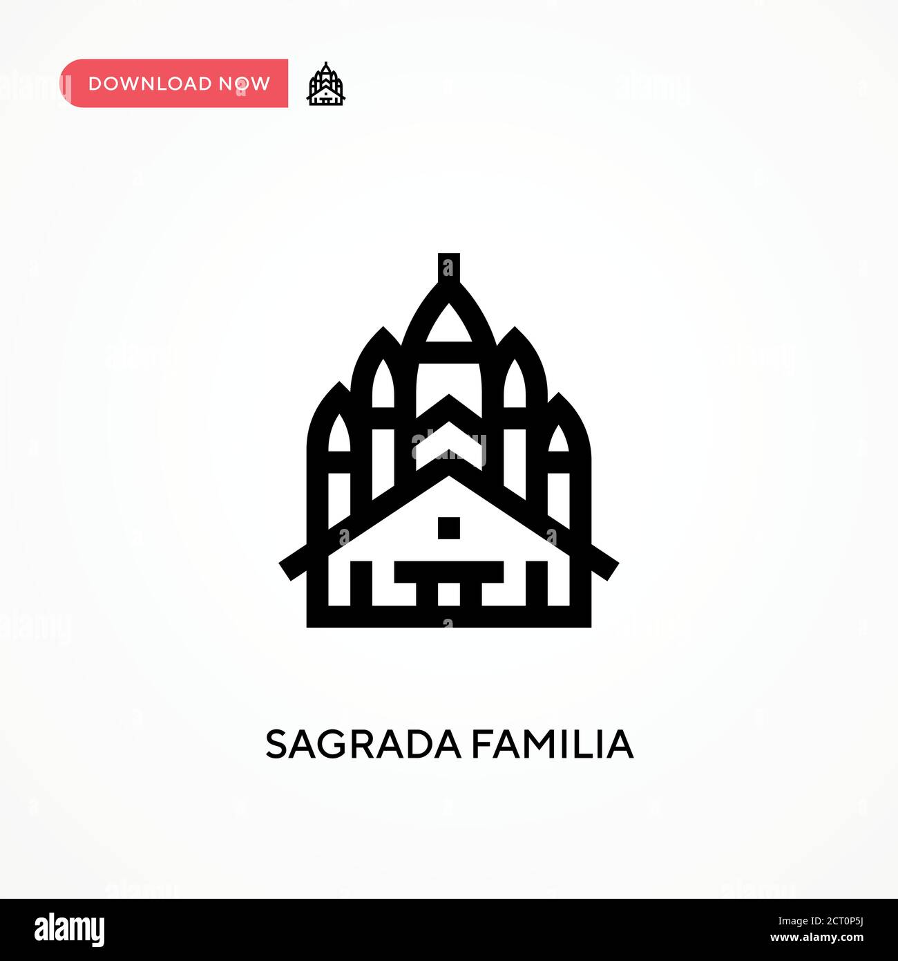 Sagrada familia einfaches Vektor-Symbol. Moderne, einfache flache Vektor-Illustration für Website oder mobile App Stock Vektor