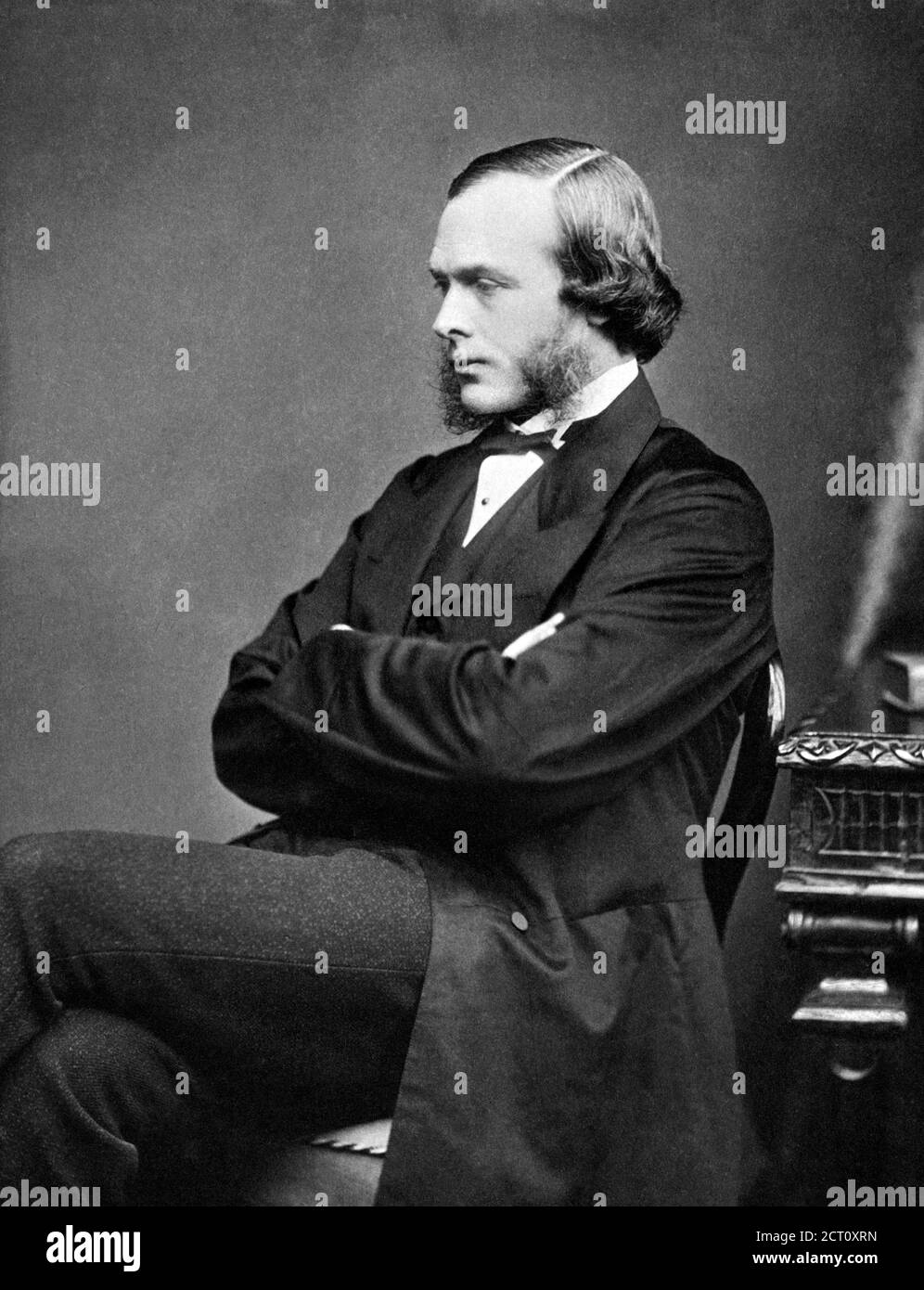 Joseph Lister. Porträt des britischen Chirurgen Joseph Lister, 1. Baron Lister (1827-1912), Fotografie von Thomas Annan, um 1860. Lister war ein Pionier der antiseptischen Chirurgie. Stockfoto