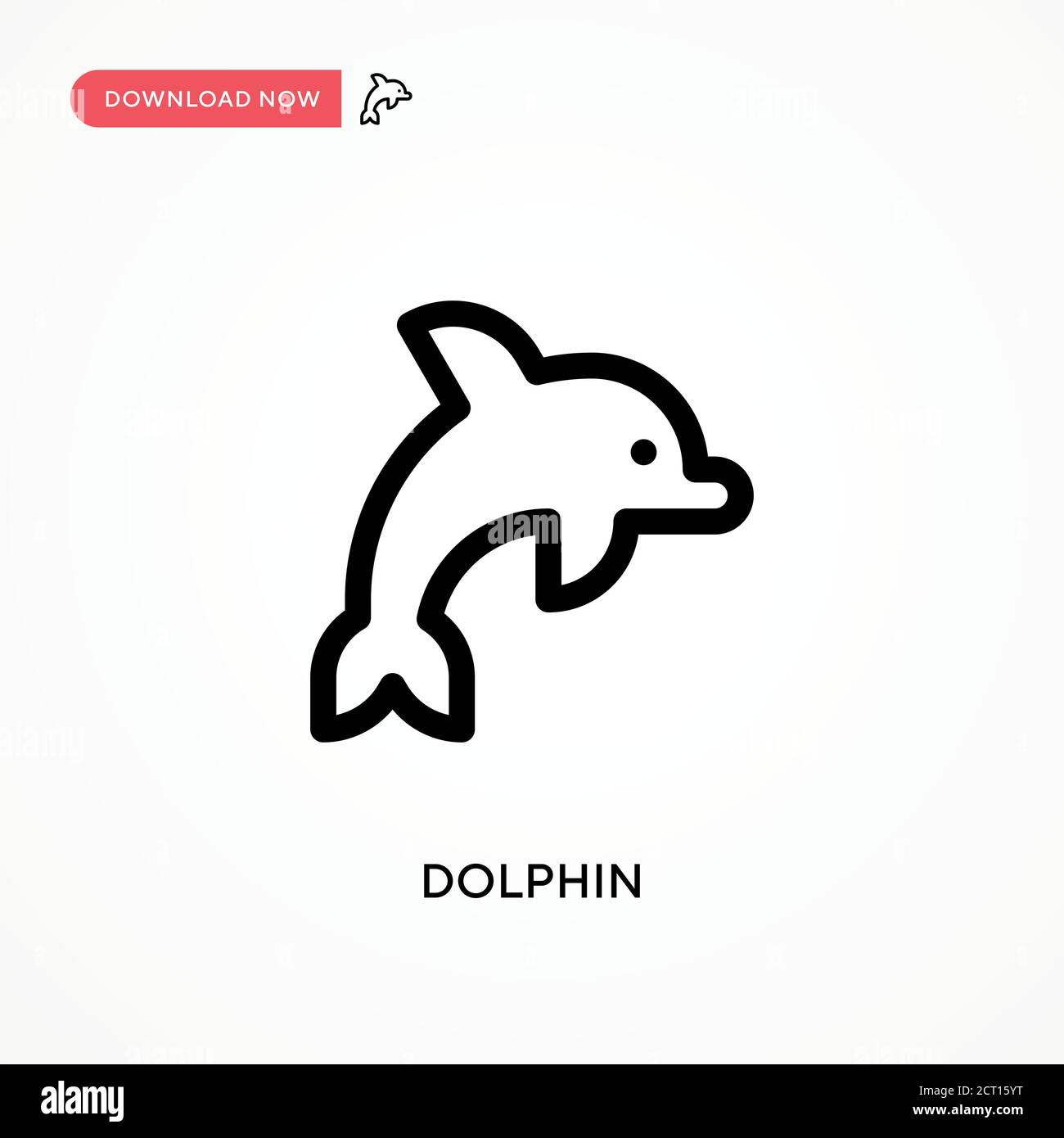 Dolphin einfaches Vektorsymbol. Moderne, einfache flache Vektor-Illustration für Website oder mobile App Stock Vektor