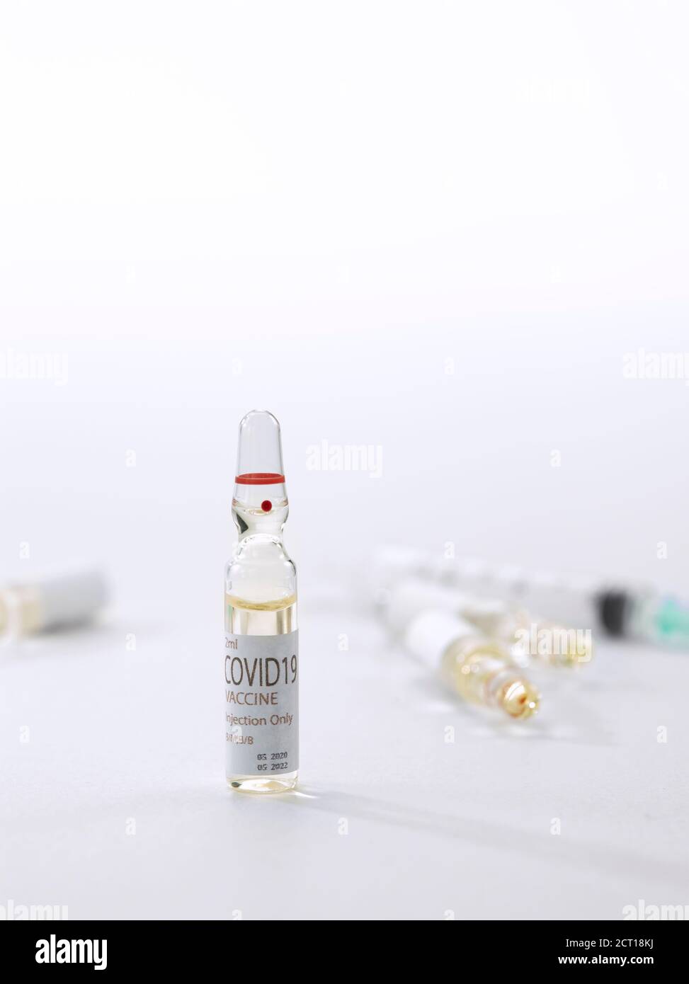 Kovidierter Impfstoff Stockfoto