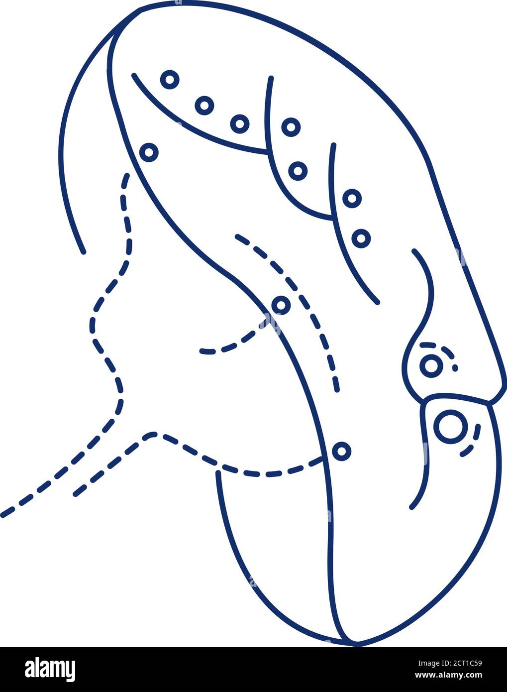 Bio künstliche Niere schwarze Linie Symbol. Speziell entwickelte Niere. Bieten biologische Funktionen einer gesunden Niere. Piktogramm für Webseite, mobile App, Promo Stock Vektor