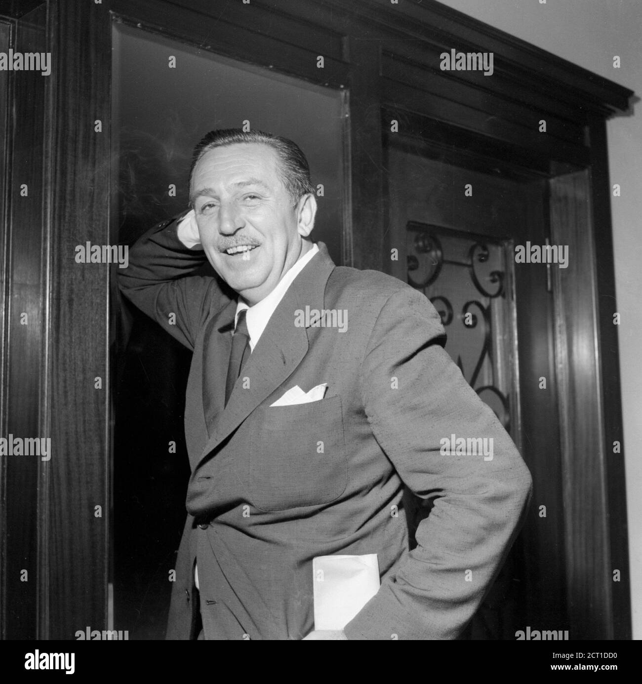 Amerikanischer Animationsfilm-Produzent und Regisseur Walt DISNEY, Genf (Schweiz), 14. august 1952. Stockfoto