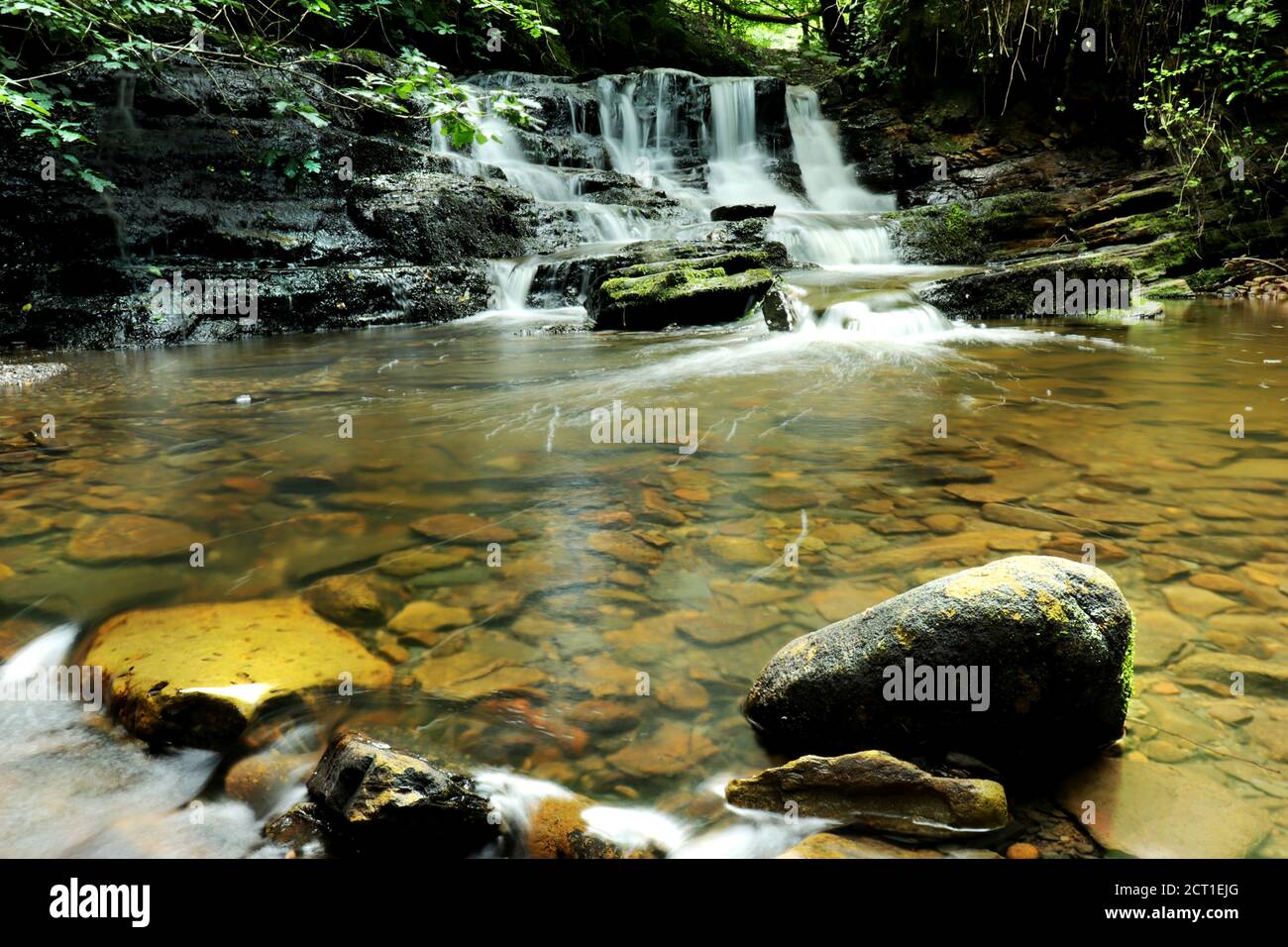 Wasserfall und Fluss in lancashire Stockfoto