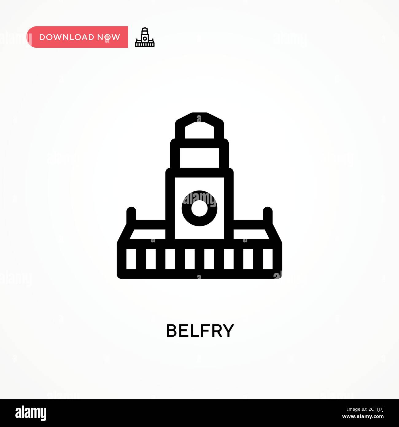 Belfry einfaches Vektor-Symbol. Moderne, einfache flache Vektor-Illustration für Website oder mobile App Stock Vektor