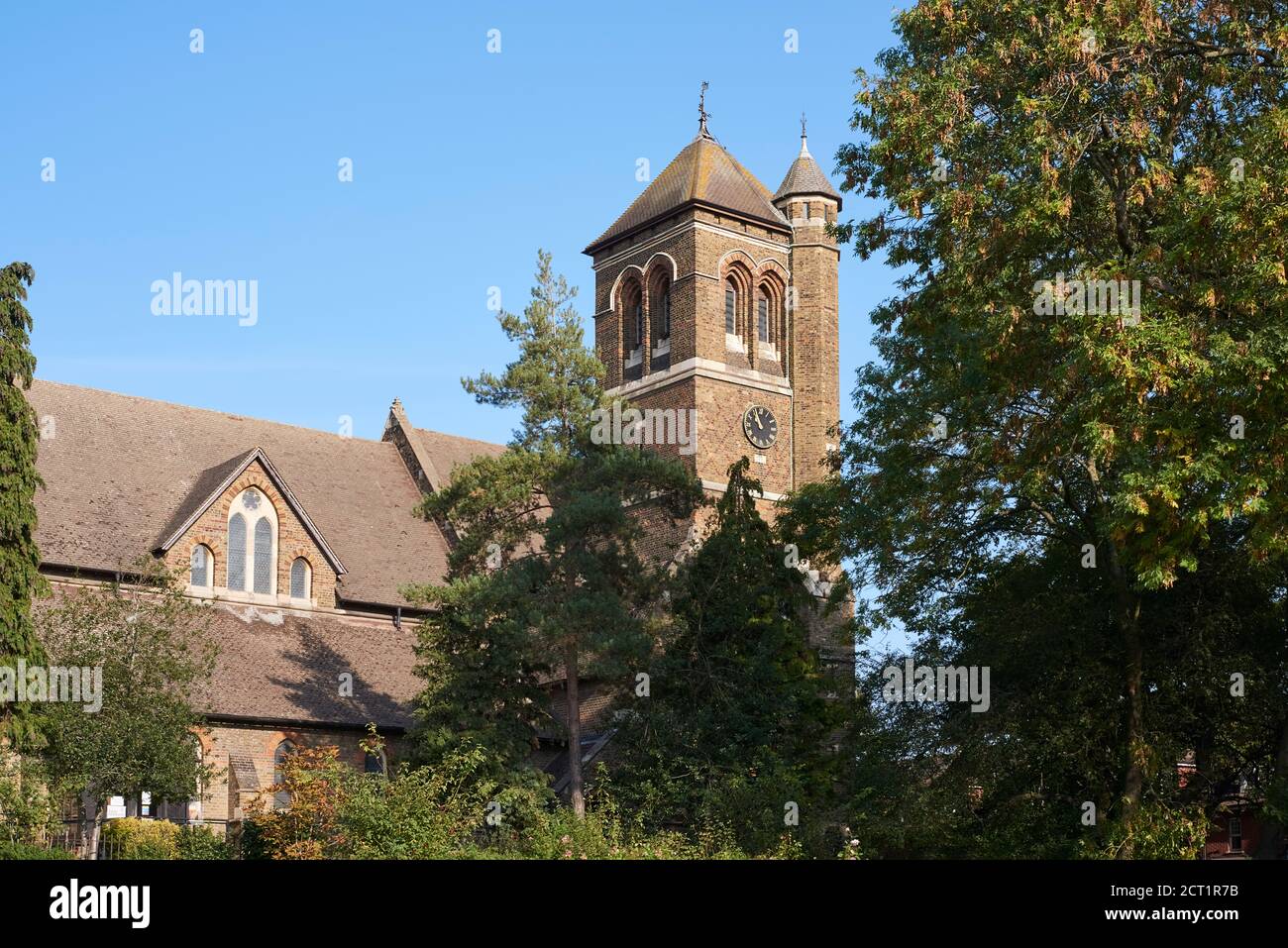 Die Victorian Holy Innocents Kirche auf Tottenham Lane, Hornsey, North London, Großbritannien Stockfoto