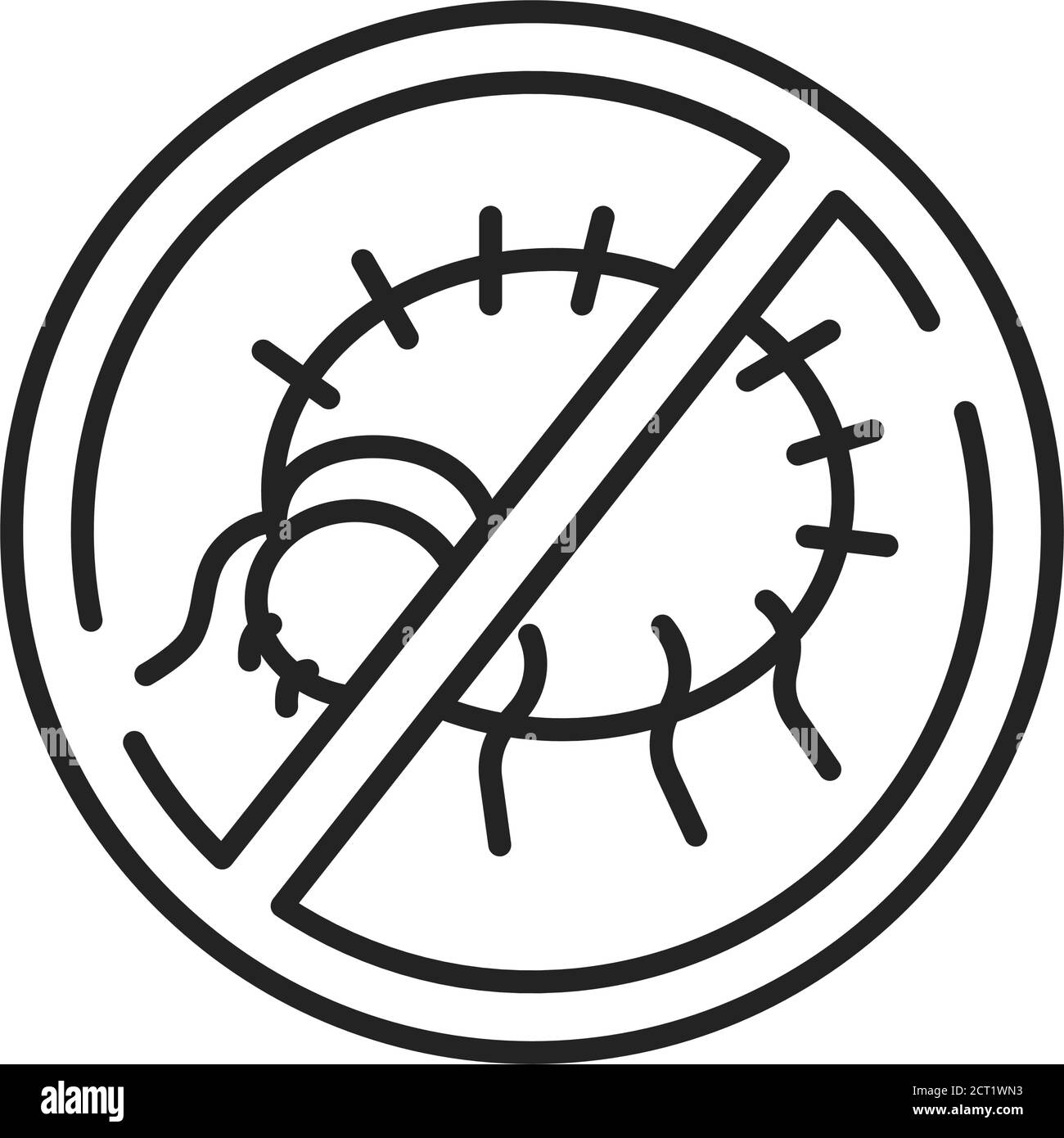 Symbol für die schwarze Linie des antiallergischen Materials. Tendenziell zur Linderung oder Kontrolle allergischer Symptome. Piktogramm für Webseite, mobile App, Promo. UI UX GUI DESIGN Stock Vektor