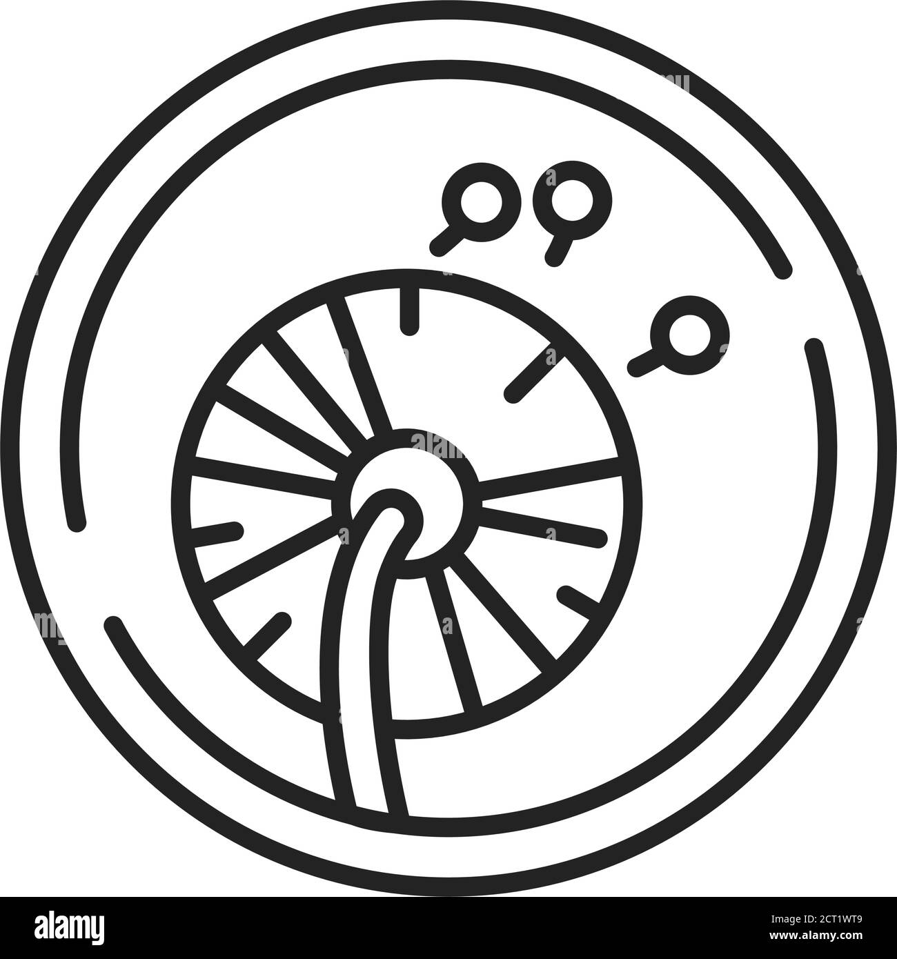 Symbol für hypoallergenes Material mit schwarzer Linie. Matratzenbezug. Das Produkt löst keine Allergien aus. Piktogramm für Webseite, mobile App, Promo. UI UX GUI DESIGN Stock Vektor