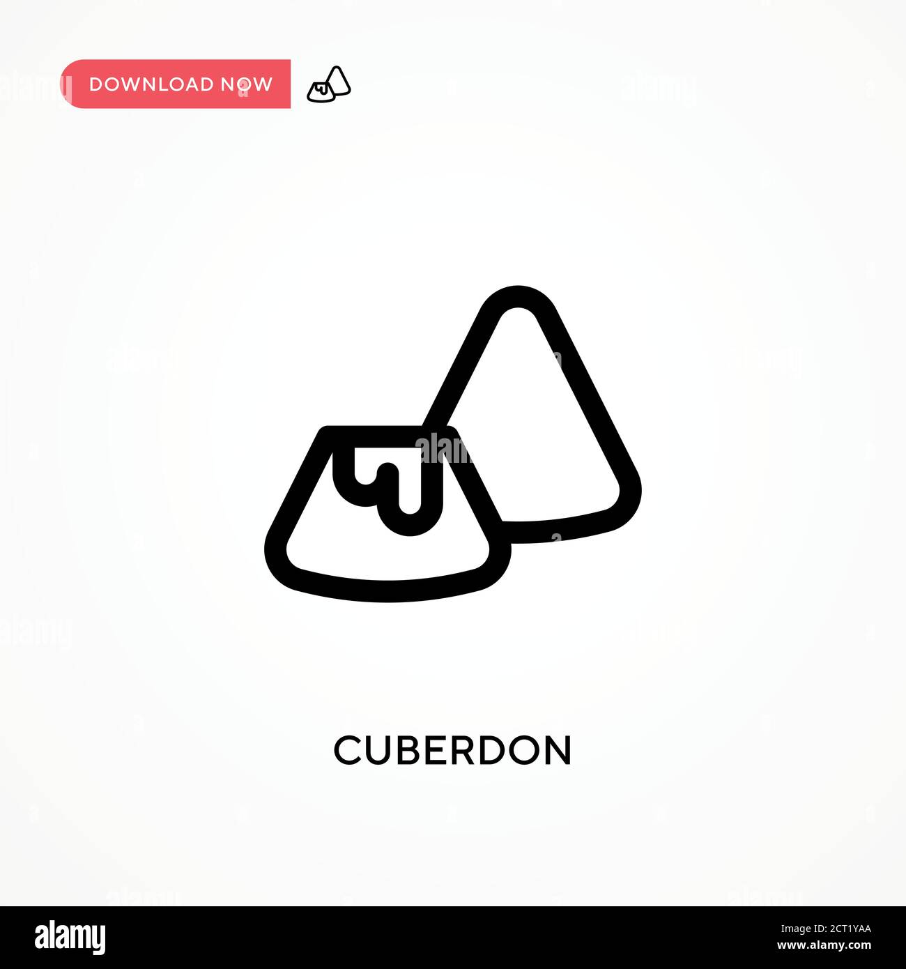 Einfaches Vektor-Symbol von Cuberdon. Moderne, einfache flache Vektor-Illustration für Website oder mobile App Stock Vektor