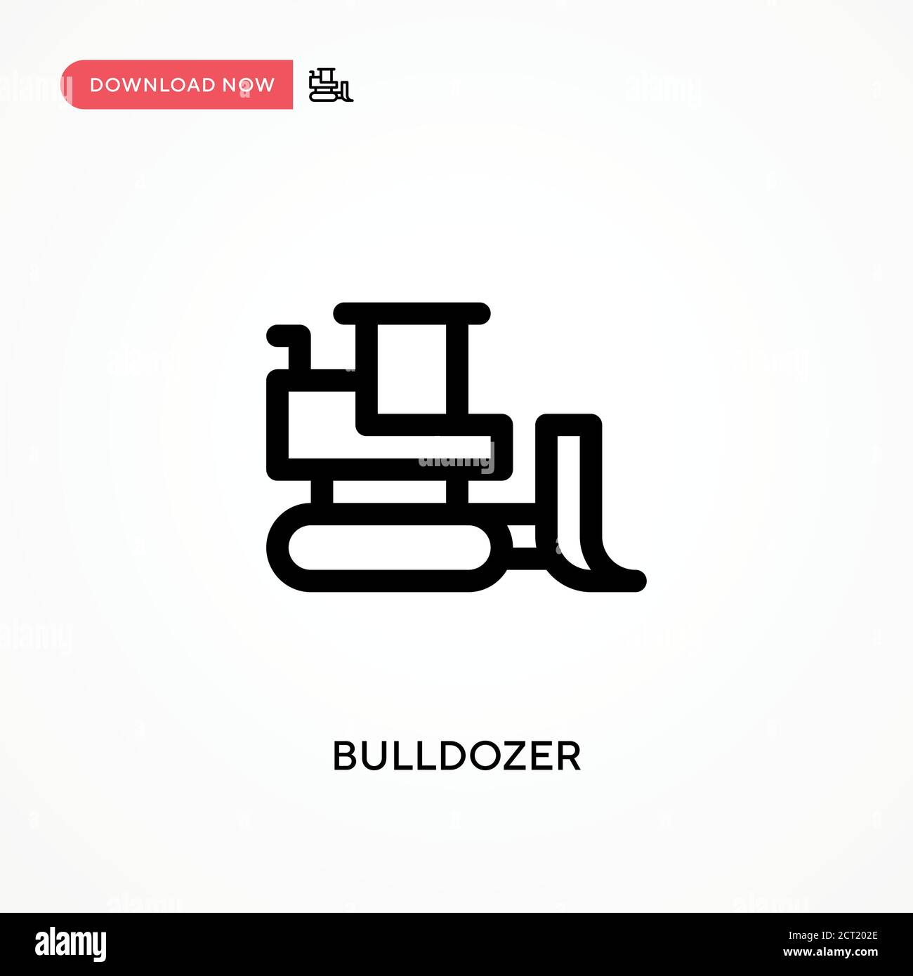 Bulldozer einfaches Vektor-Symbol. Moderne, einfache flache Vektor-Illustration für Website oder mobile App Stock Vektor