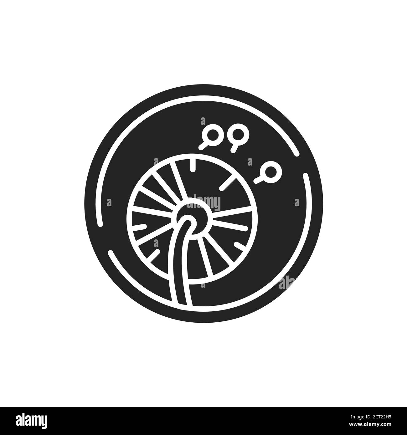 Hypoallergenes Material schwarzes Glyphen-Symbol. Matratzenbezug. Das Produkt löst keine Allergien aus. Piktogramm für Webseite, mobile App, Promo. UI UX GUI DESIGN Stock Vektor