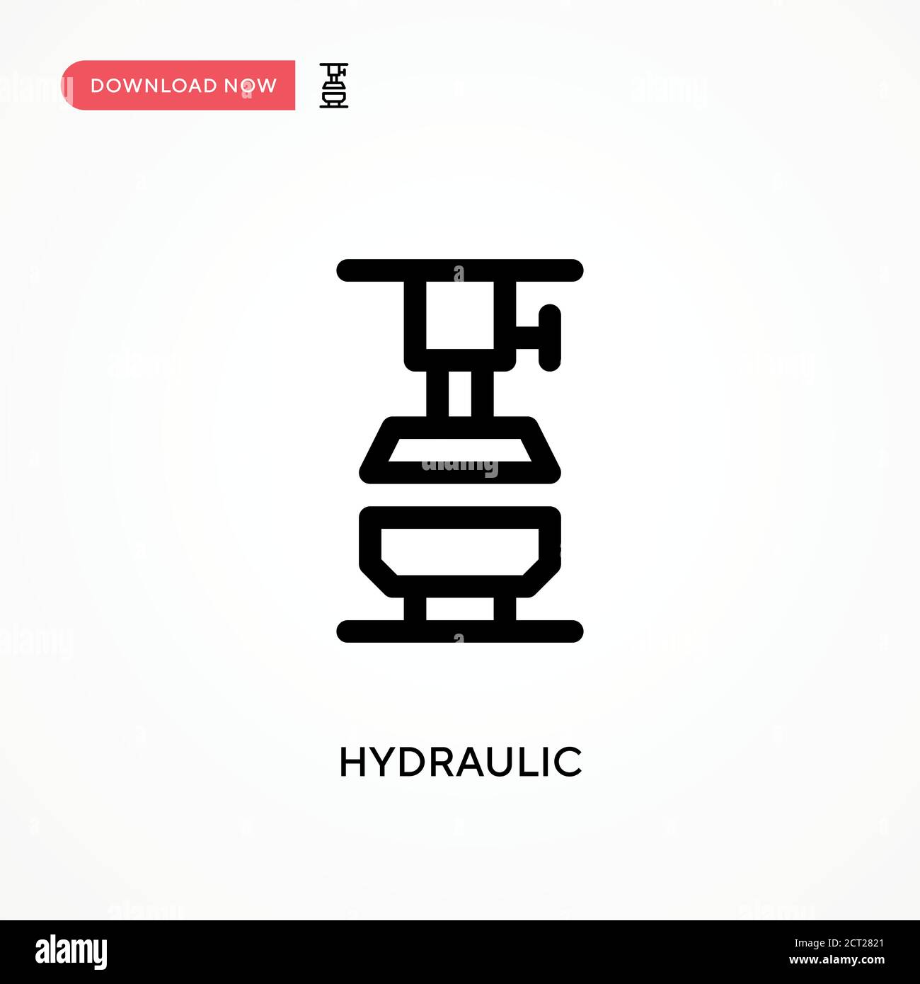 Symbol für einfachen hydraulischen Vektor. Moderne, einfache flache Vektor-Illustration für Website oder mobile App Stock Vektor