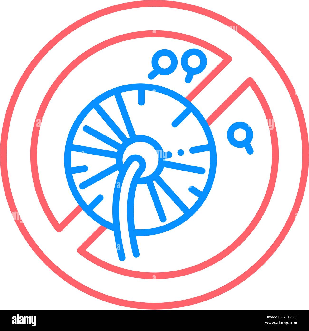 Symbol für Pollenallergie-Linienfarbe. Saisonale Krankheit. Registrieren Sie sich für Webseite, mobile App, Schaltfläche, Logo. Vektor isoliertes Element. Stock Vektor