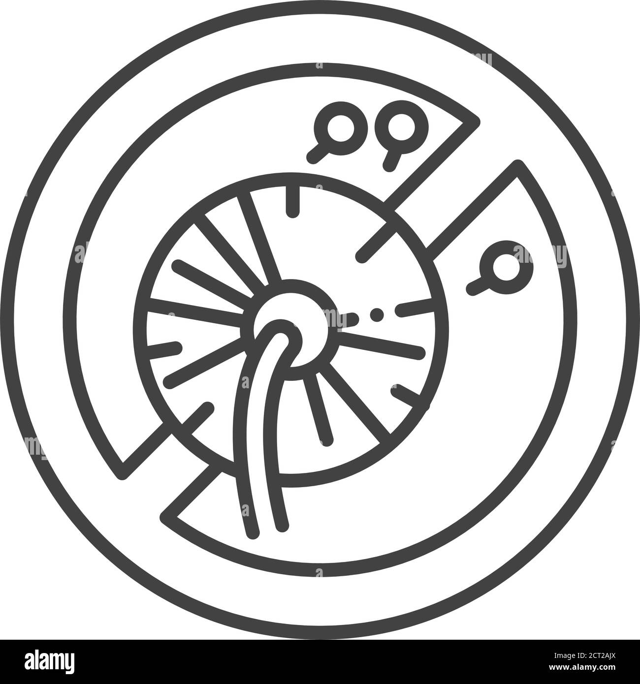 Pollenallergie Linie schwarzes Symbol. Saisonale Krankheit. Registrieren Sie sich für Webseite, mobile App, Schaltfläche, Logo. Vektor isoliertes Element. Bearbeitbare Kontur. Stock Vektor