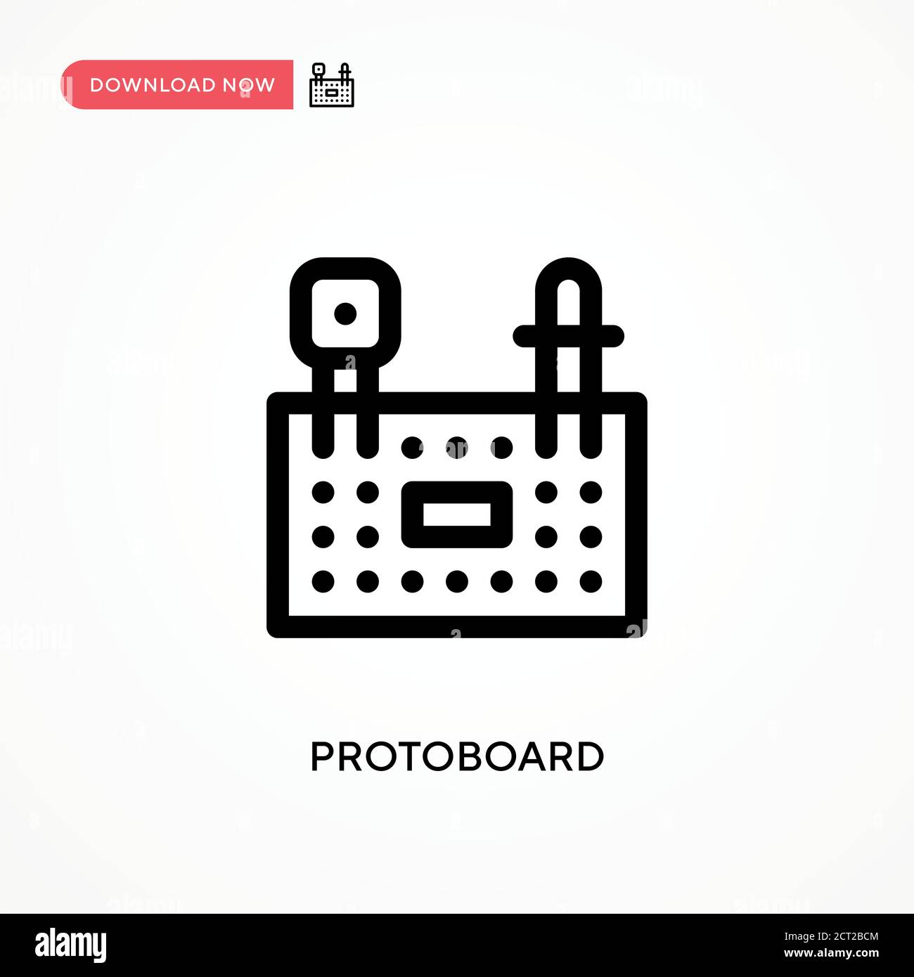 Protoboard einfaches Vektor-Symbol. Moderne, einfache flache Vektor-Illustration für Website oder mobile App Stock Vektor