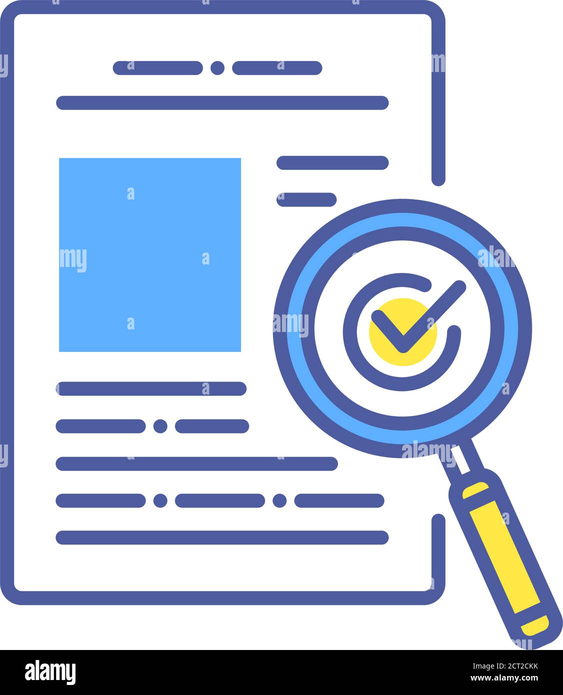 Symbol für die Farblinie des genehmigten Dokuments. Hochwertige Arbeit. Erfolgreiches Prüfkonzept. Zertifiziertes Validierungselement. Melden Sie sich für Webseite, mobile App. Stock Vektor