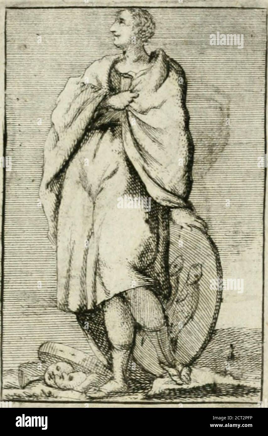 . Iconologie, tirée de divers auteurs : ouvrage utile aux gens de lettres, aux poëtes, aux artistes, & généralement à tous les amateurs des beaux-Arts . M O ï S Janvier.OT a rigueur de la faifon dhiver porte à repréfenterce mois par une figure totalement drapée, dontle manteau ell: couvert de neige ; elle tient un iiam-beau allumée, pour indiquer la brièveté des jours,& a proche delle pour attribut le figne du Verfeau,qui répand de leau mêlée avec des glaçons. FRANÇOISE. 189. M O ï S Février.f^Q fécond mois eft prefque aulTi vêtu que le p»^é-cédeiit ; il a pour attribut le figne des PoifTons,& Stockfoto