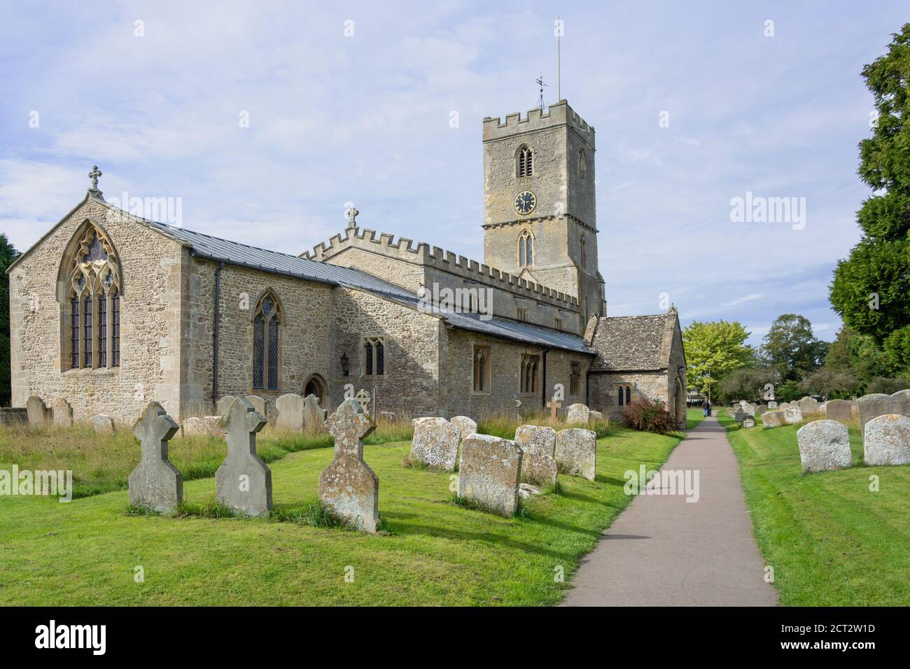 Pfarrkirche St. Denys, Church Green, Stanford in The Vale, Oxfordshire, England, Vereinigtes Königreich Stockfoto