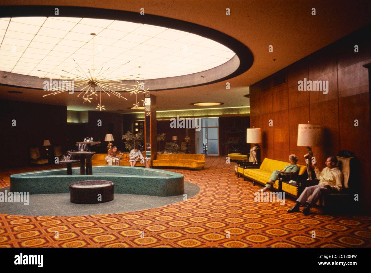Lobby, Nevele Hotel and Resort, Ellenville, New York, USA, John Margolies Roadside America Photograph Archive, 1977 Stockfoto