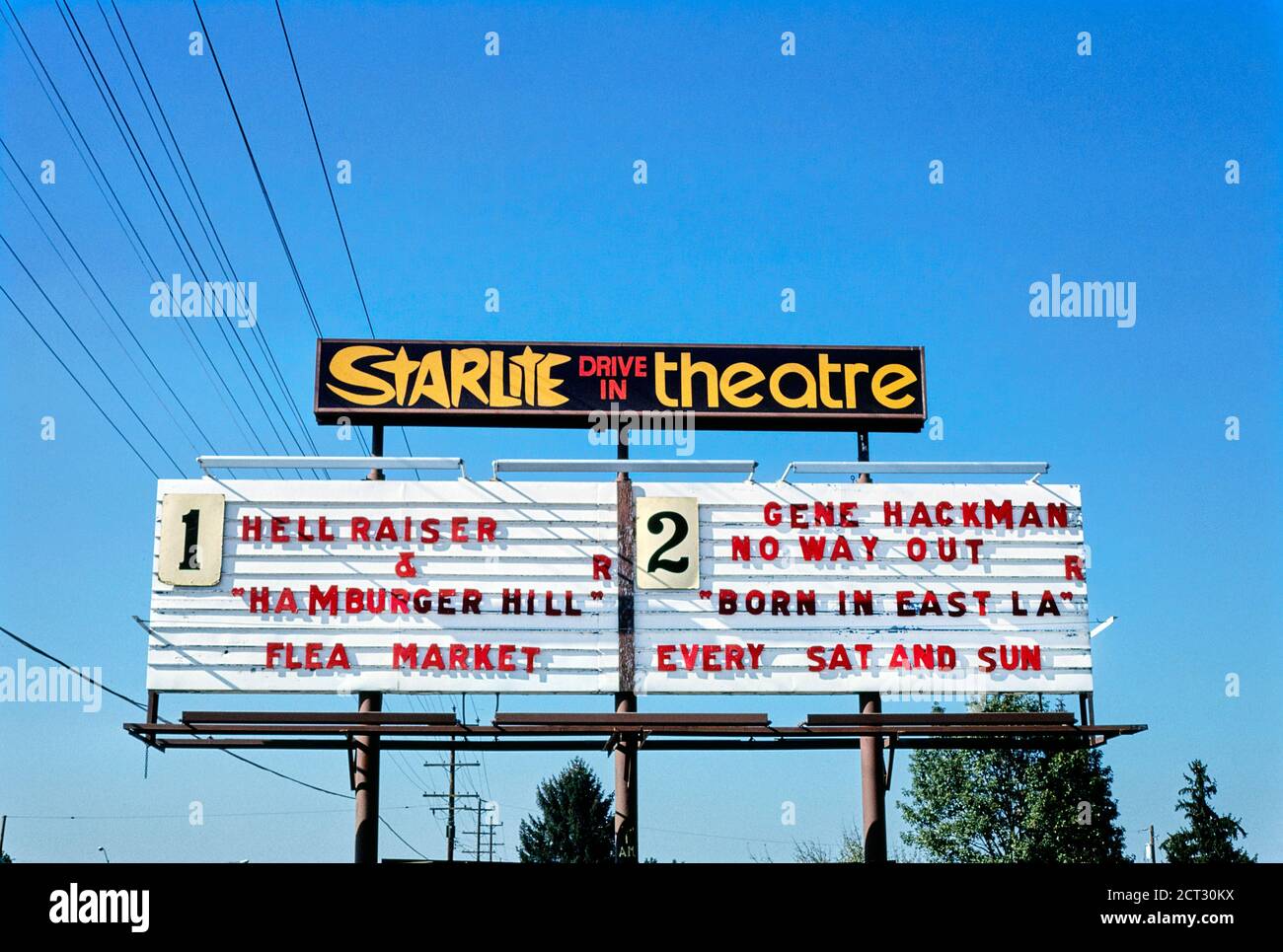 Starlite Drive-in, Medford, Oregon, USA, John Margolies Roadside America Photograph Archive, 1987 Stockfoto