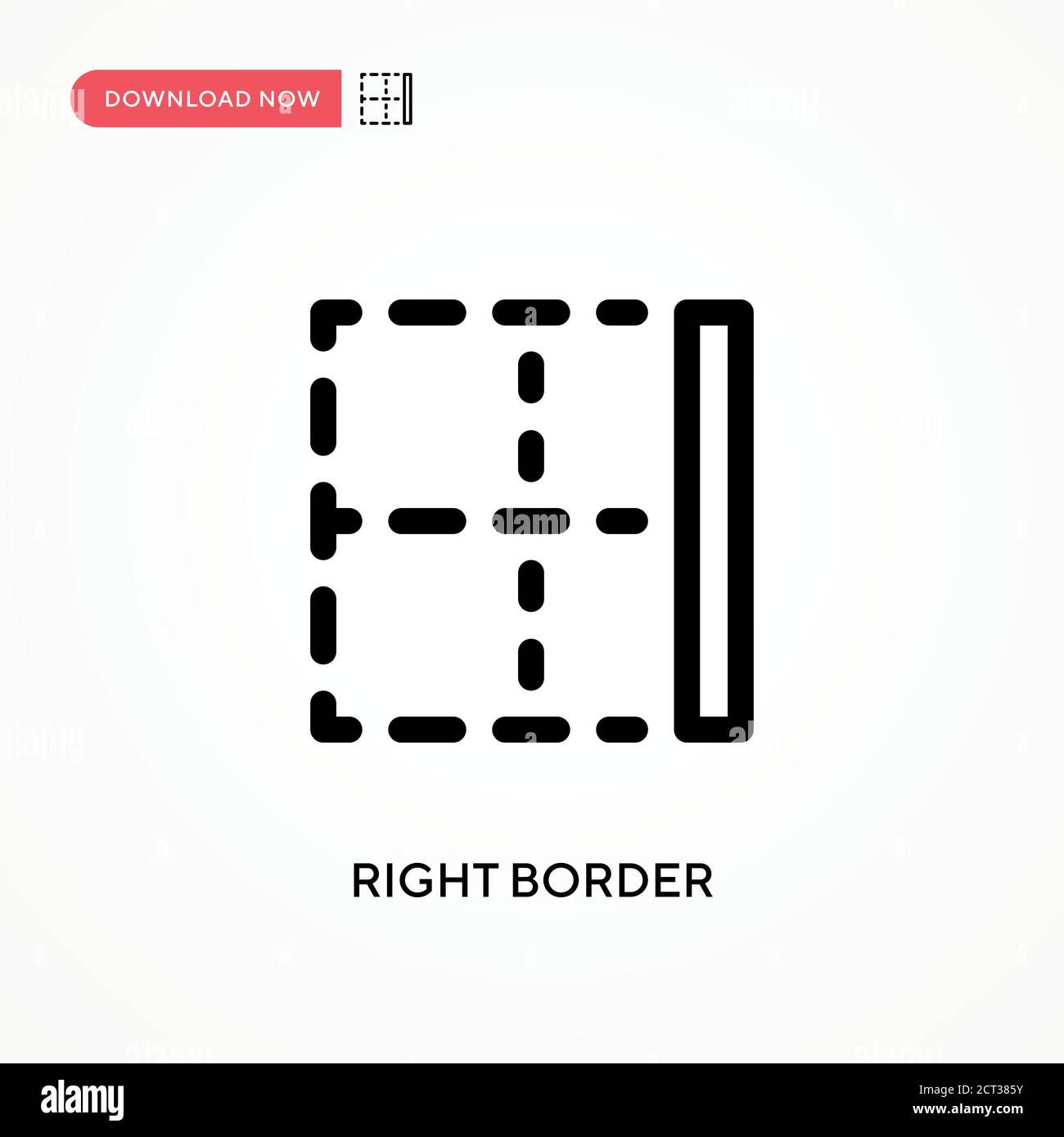 Einfaches Vektorsymbol für rechten Rahmen. Moderne, einfache flache Vektor-Illustration für Website oder mobile App Stock Vektor