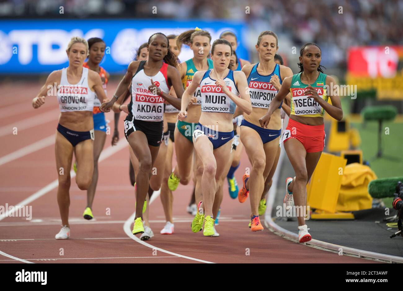 Laura Muir qualifiziert sich für das 1500 Meter Halbfinale der Damen. Leichtathletik-Weltmeisterschaften 2017 Copyright Foto © Mark Pain / Alamy Stockfoto
