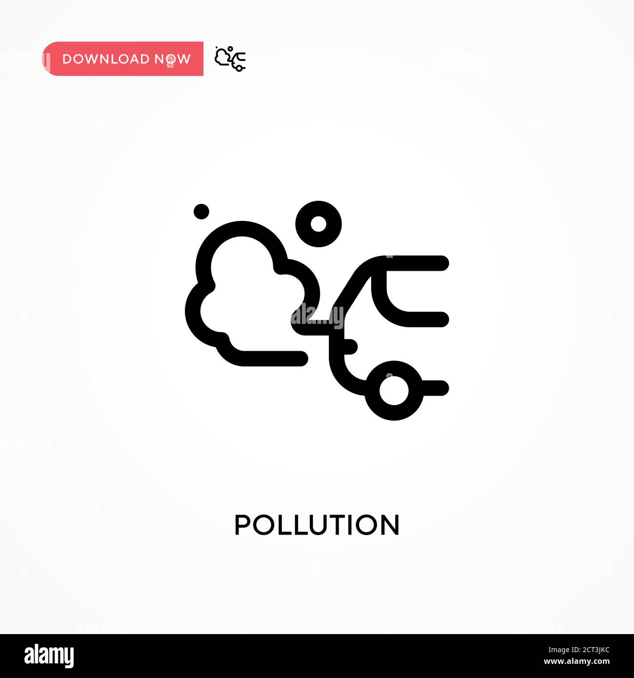 Einfaches Vektorsymbol „Verschmutzung“. Moderne, einfache flache Vektor-Illustration für Website oder mobile App Stock Vektor