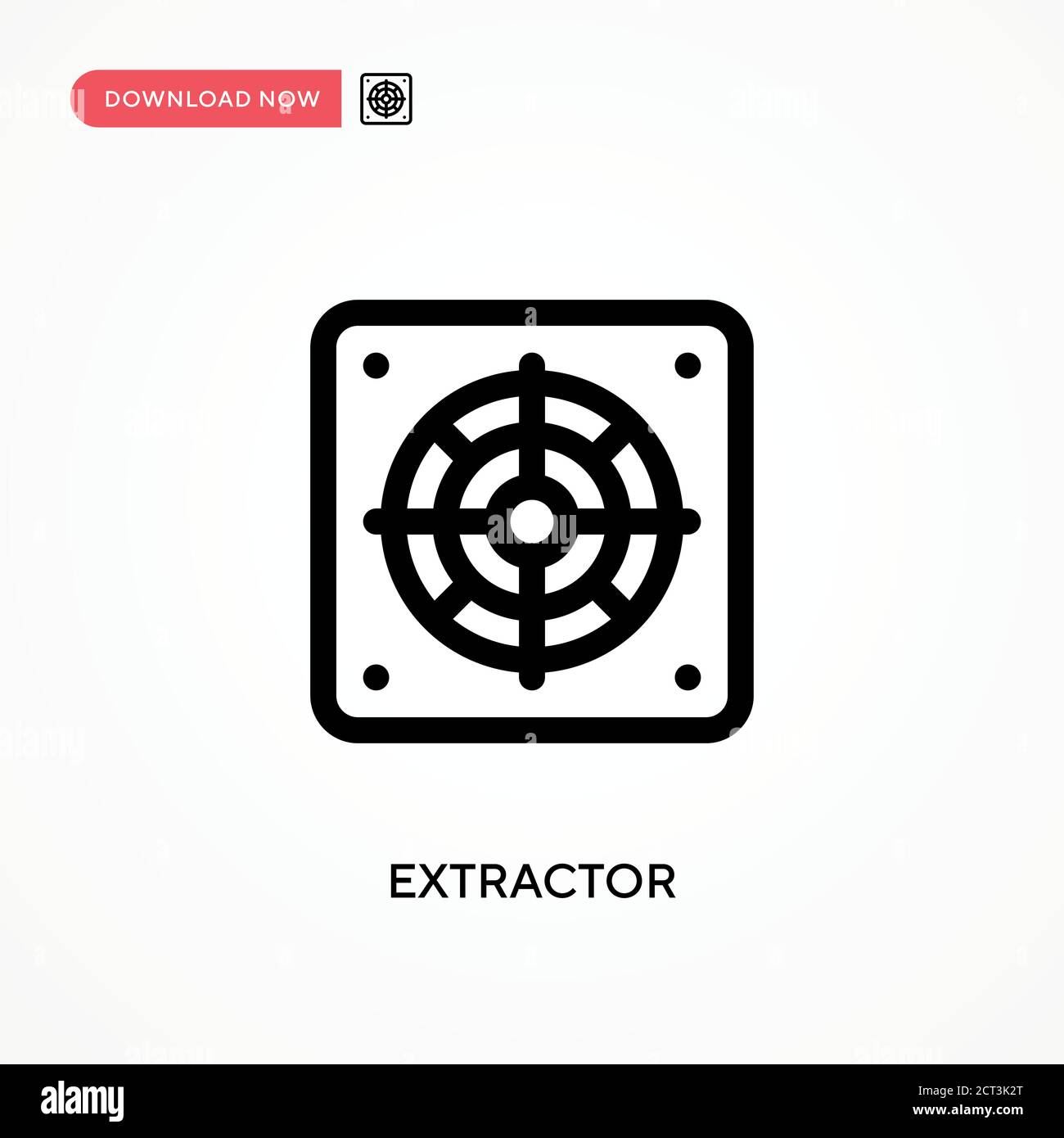 Einfaches Vektorsymbol für Extraktor. Moderne, einfache flache Vektor-Illustration für Website oder mobile App Stock Vektor