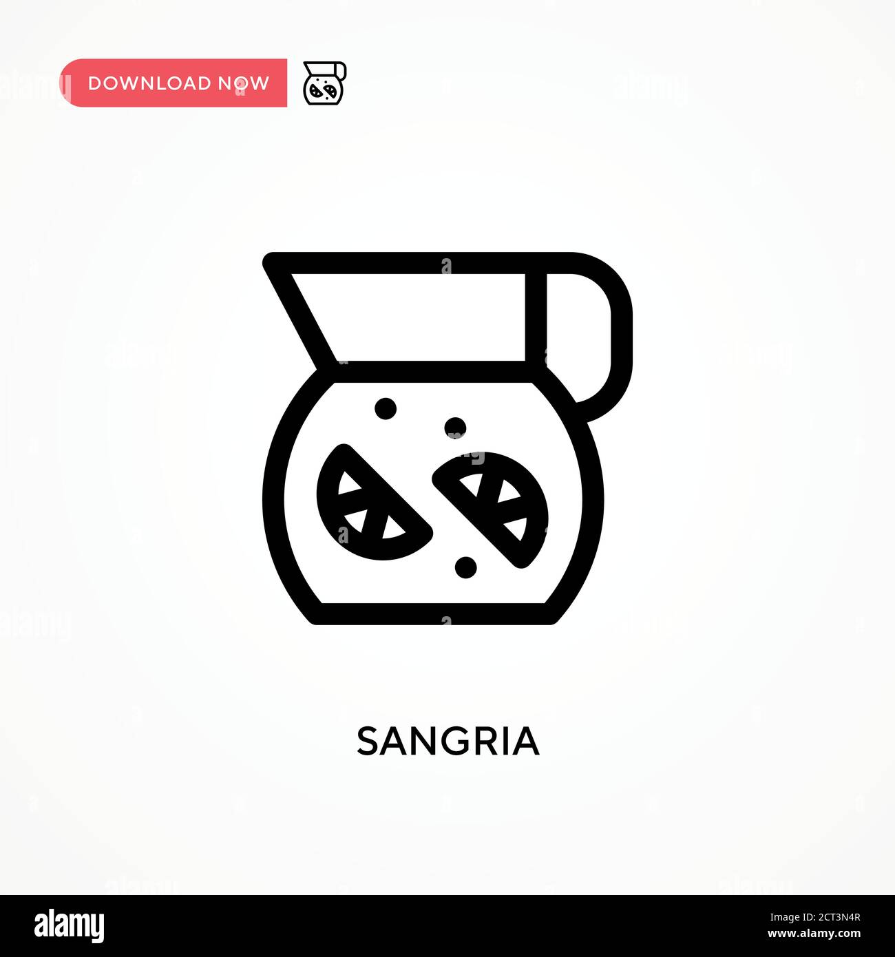 Sangria einfaches Vektorsymbol. Moderne, einfache flache Vektor-Illustration für Website oder mobile App Stock Vektor