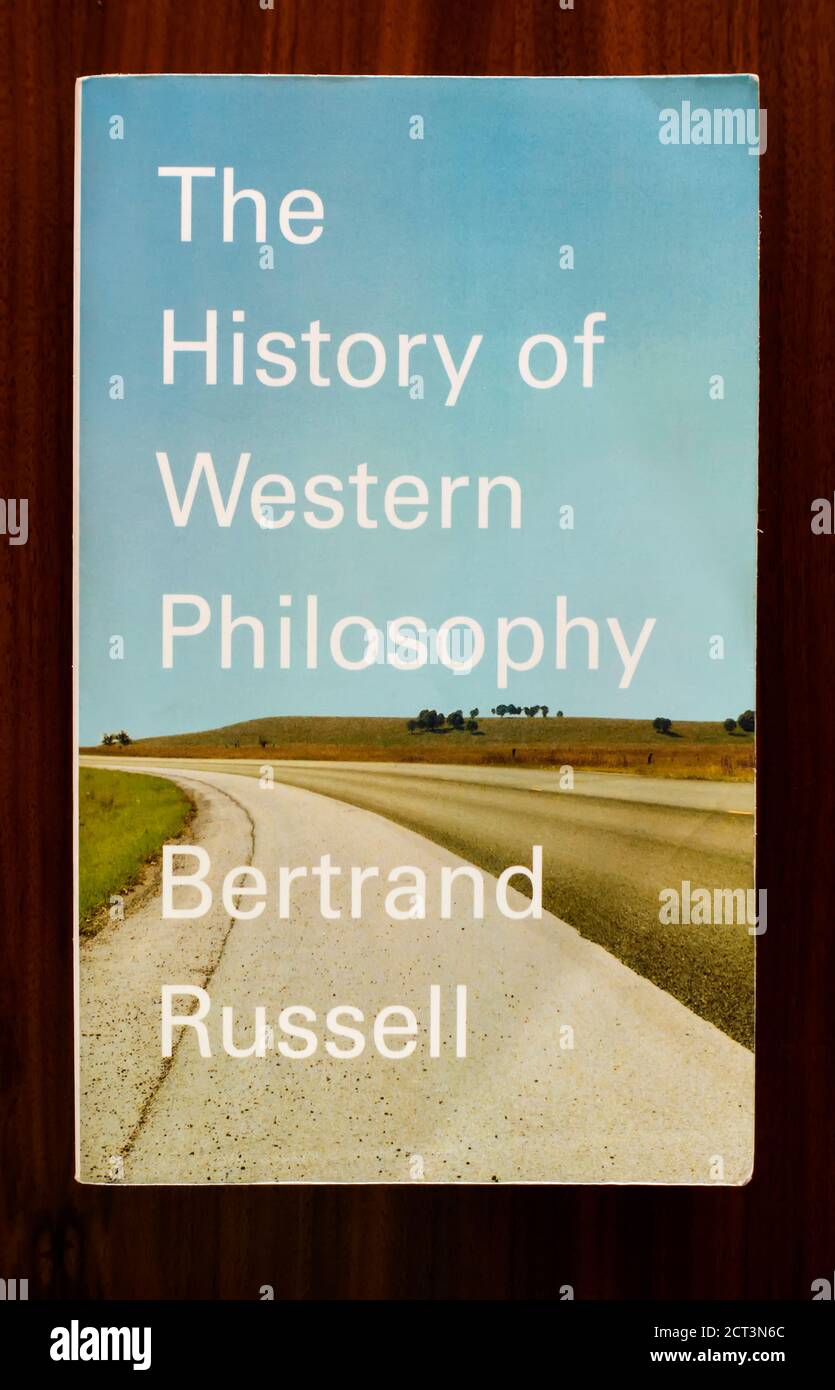 Titelbild des Buches von Bertrand Russel: Die Geschichte der westlichen Philosophie Stockfoto