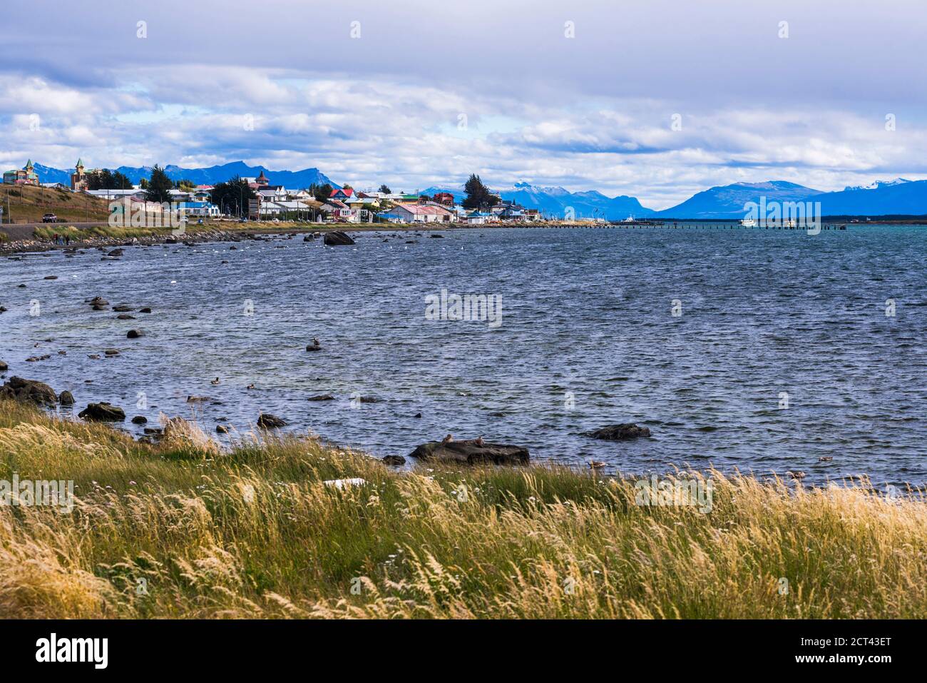 Puerto Natales, ⁄ltima Esperanza, chilenisches Patagonien, Chile, Südamerika Stockfoto