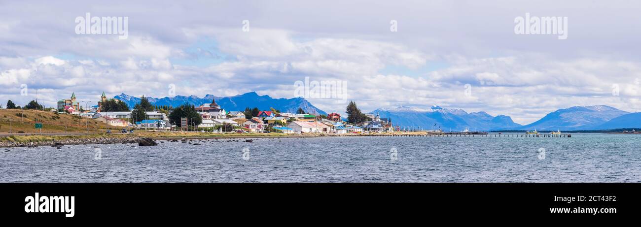 Puerto Natales, ⁄ltima Esperanza, chilenisches Patagonien, Chile, Südamerika Stockfoto