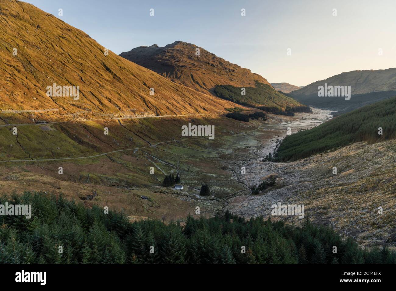 Blick von der Ruhe und sei dankbar, Argyll und Bute, Highlands of Scotland, Vereinigtes Königreich, Europa Stockfoto
