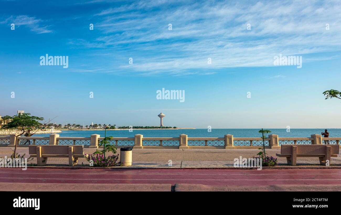 Wundervolle Morgenansicht in Al khobar Corniche - Al-Khobar, Saudi Arabien. Stockfoto