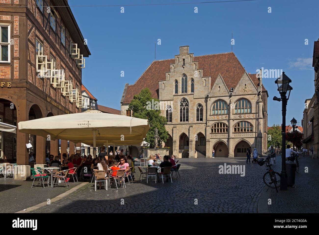 Bäcker´ Zunfthaus und Rathaus, Marktplatz, Hildesheim, Niedersachsen, Deutschland Stockfoto