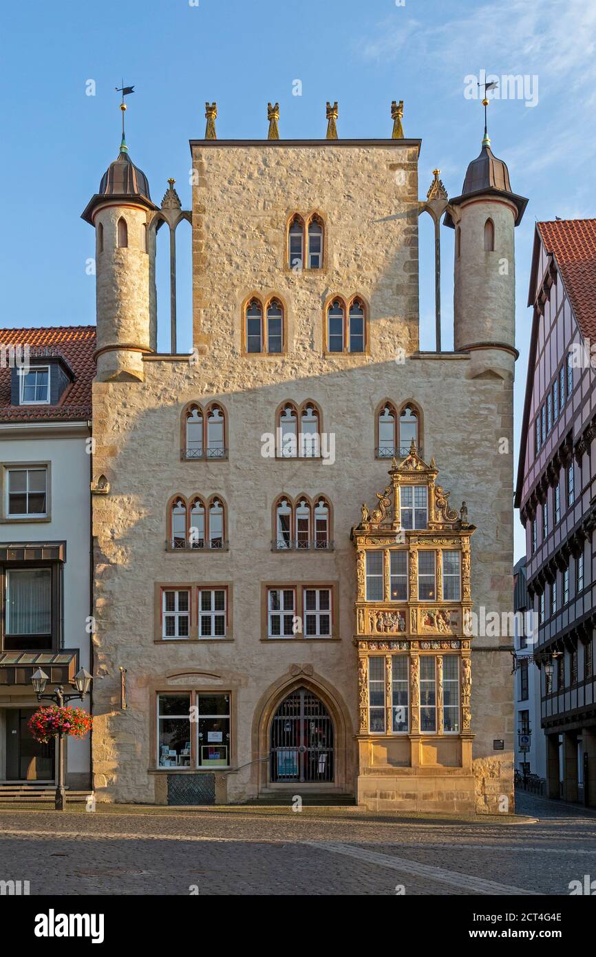 Altes Patrizierhaus (Tempelhaus), Marktplatz, Hildesheim, Niedersachsen, Deutschland Stockfoto