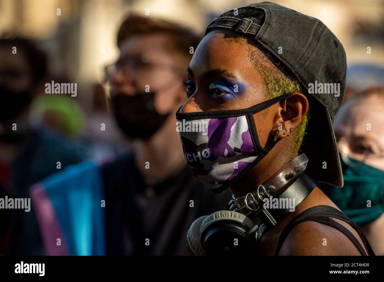 Black Trans Lives Matter demonstriert auf dem Londoner Parliament Square. Fotograf: Donald C Todd ©Copyright2020 Stockfoto