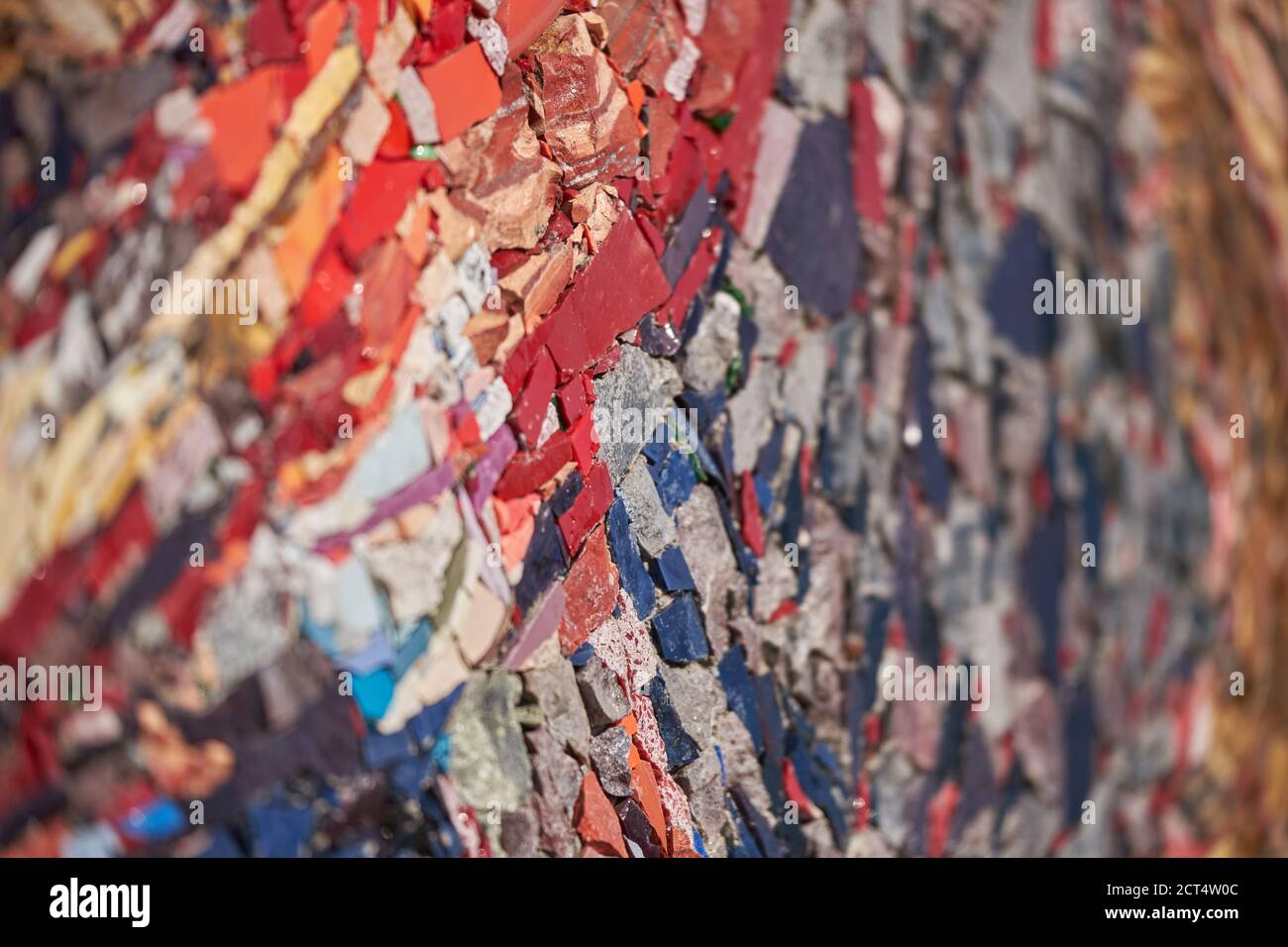 Mosaikstein Wand von Farben Stockfoto