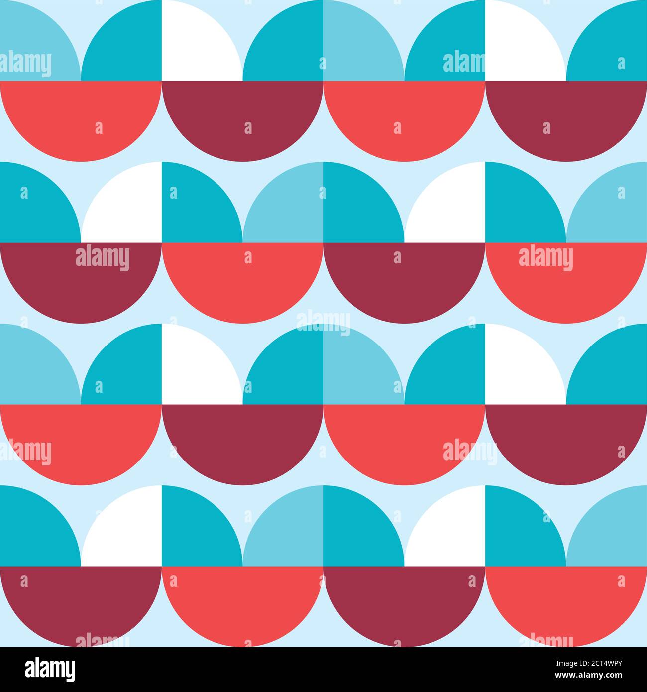 Retro 60er und 70er Stil Vektor nahtlose minimalistische Muster - Geometrisches Textildesign im Stil der Mitte des Jahrhunderts Stock Vektor