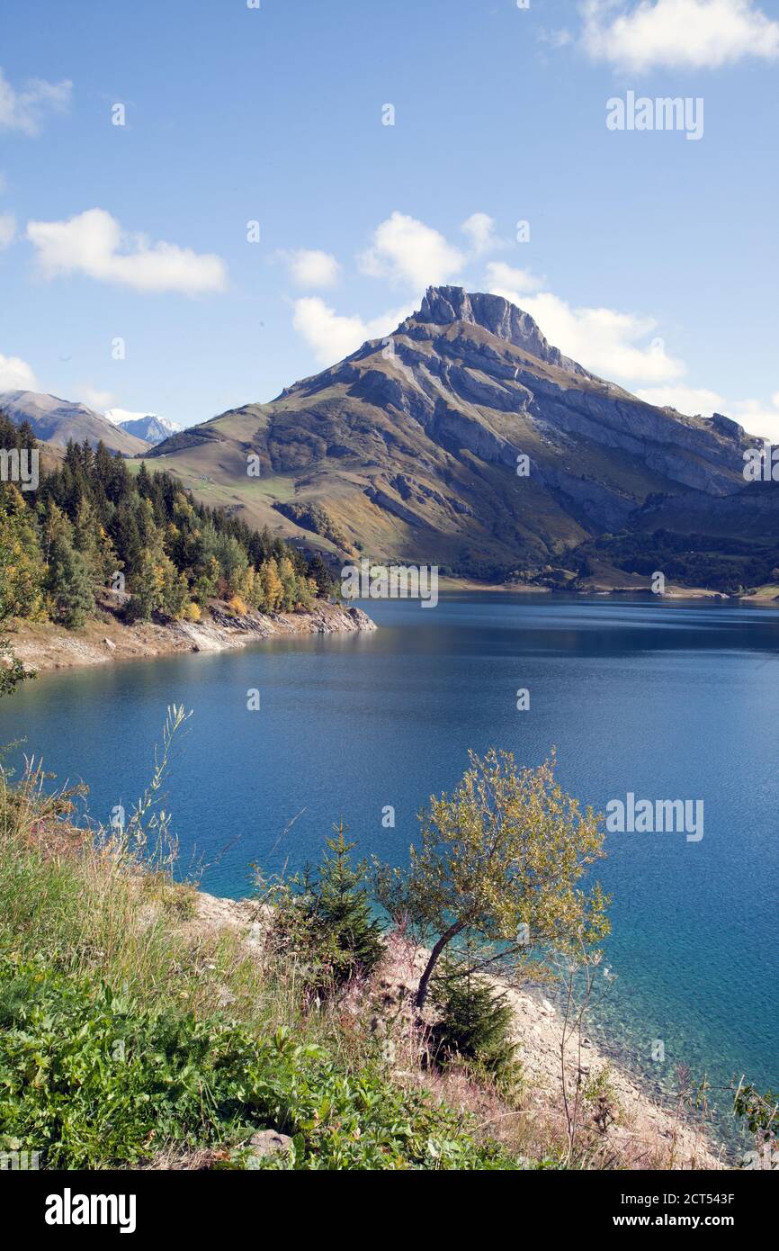 Cormets de Roselend Savoie : lac Barrage de Roselend Stockfoto